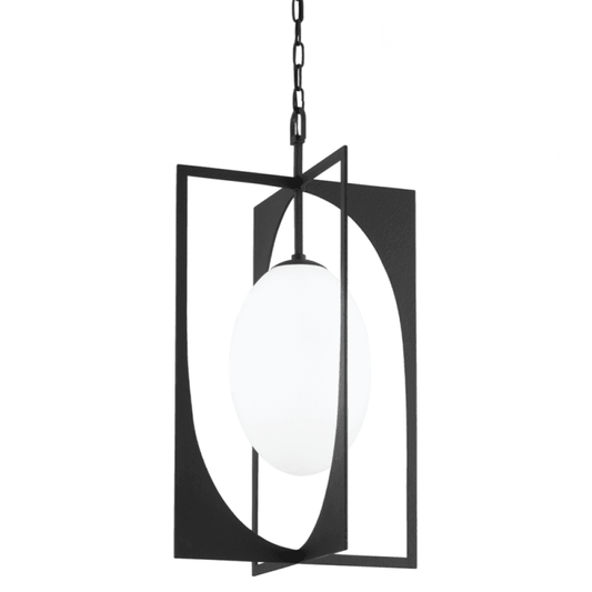 Troy Enzo Outdoor Lantern Black Iron