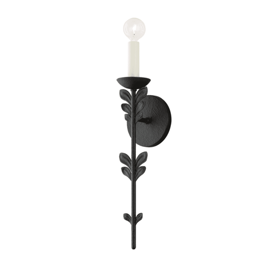 Troy Florian Wall Sconce Black Iron