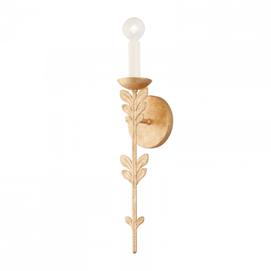 Troy Florian Wall Sconce Vintage Gold Leaf