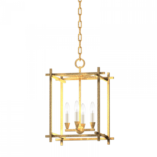 Troy Huck Outdoor Lantern Vintage Gold Leaf