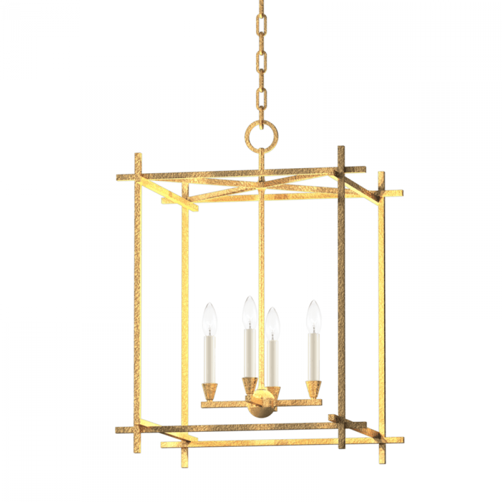 Troy Huck Outdoor Lantern Vintage Gold Leaf