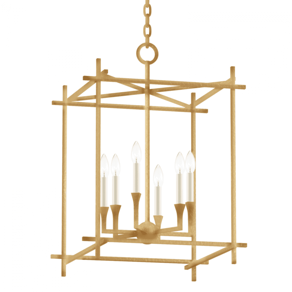 Troy Huck Outdoor Lantern Vintage Gold Leaf