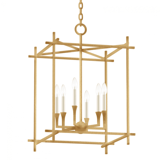 Troy Huck Outdoor Lantern Vintage Gold Leaf