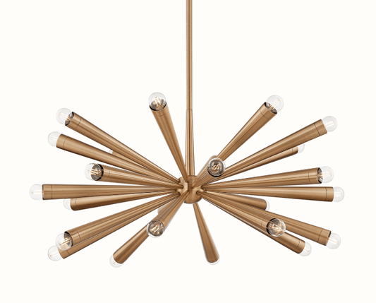 Troy Keanu Chandelier Patina Brass