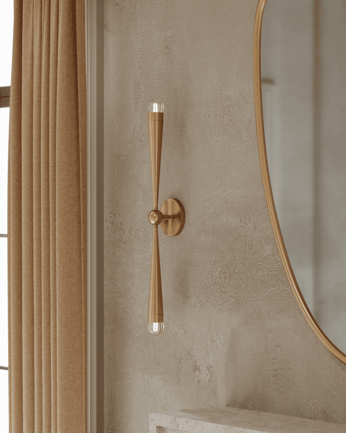 Troy Keanu Wall Sconce, 2-Light, Patina Brass, 33.75"H (B1034-PBR UJN3)