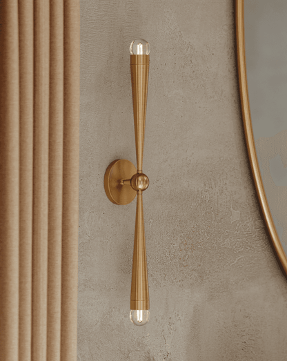 Troy Keanu Wall Sconce, 2-Light, Patina Brass, 33.75"H (B1034-PBR UJN3)