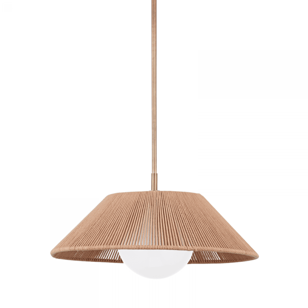 Troy Lisbon Pendant Patina Brass