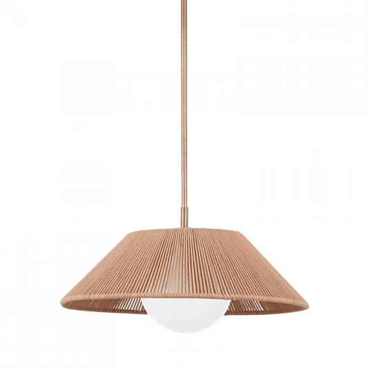 Troy Lisbon Pendant Patina Brass
