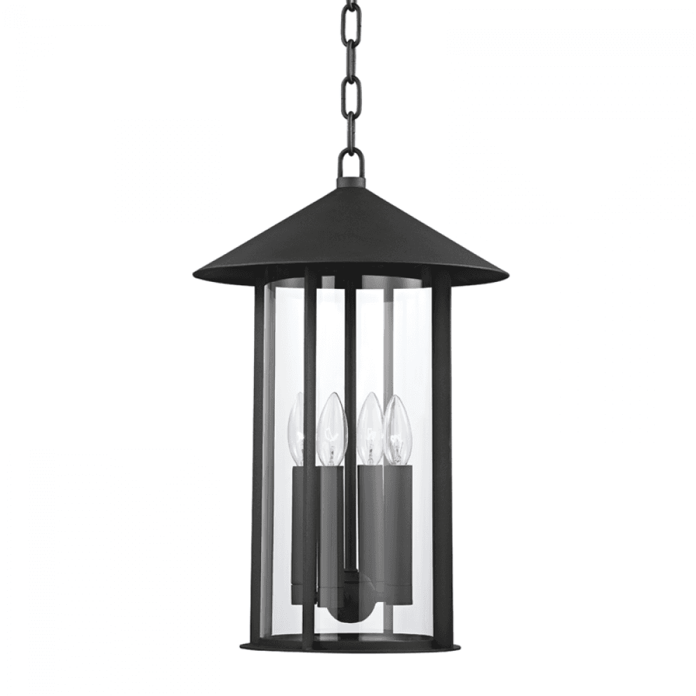 Troy Long Beach Outdoor Lantern Texture Black