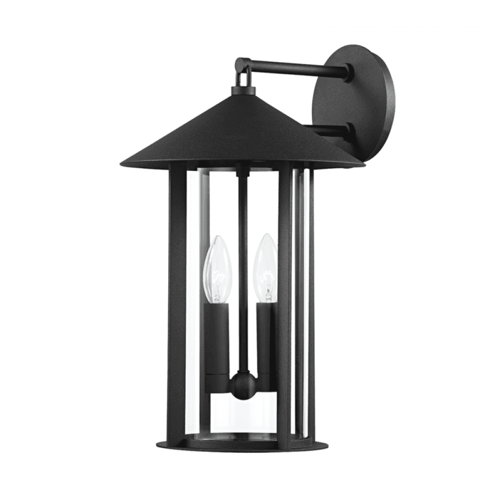 Troy Long Beach Wall Sconce Texture Black