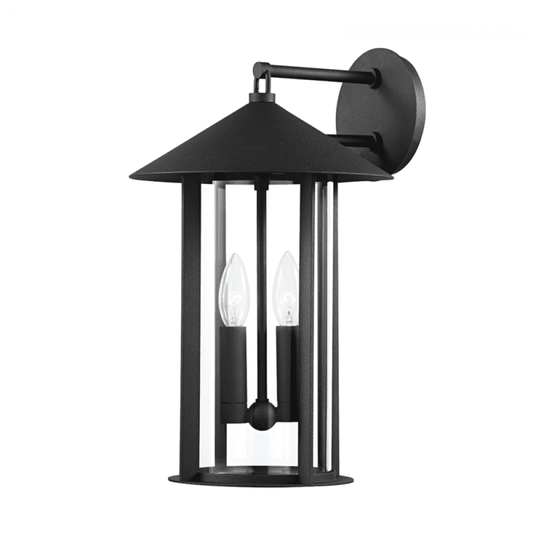 Troy Long Beach Wall Sconce Texture Black