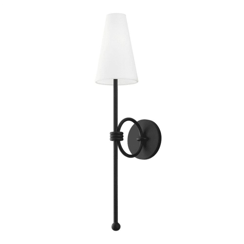 Troy Magnus Wall Sconce Texture Black
