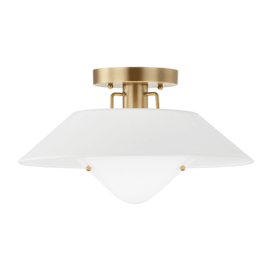 Troy Otto Flush Mount Patina Brass