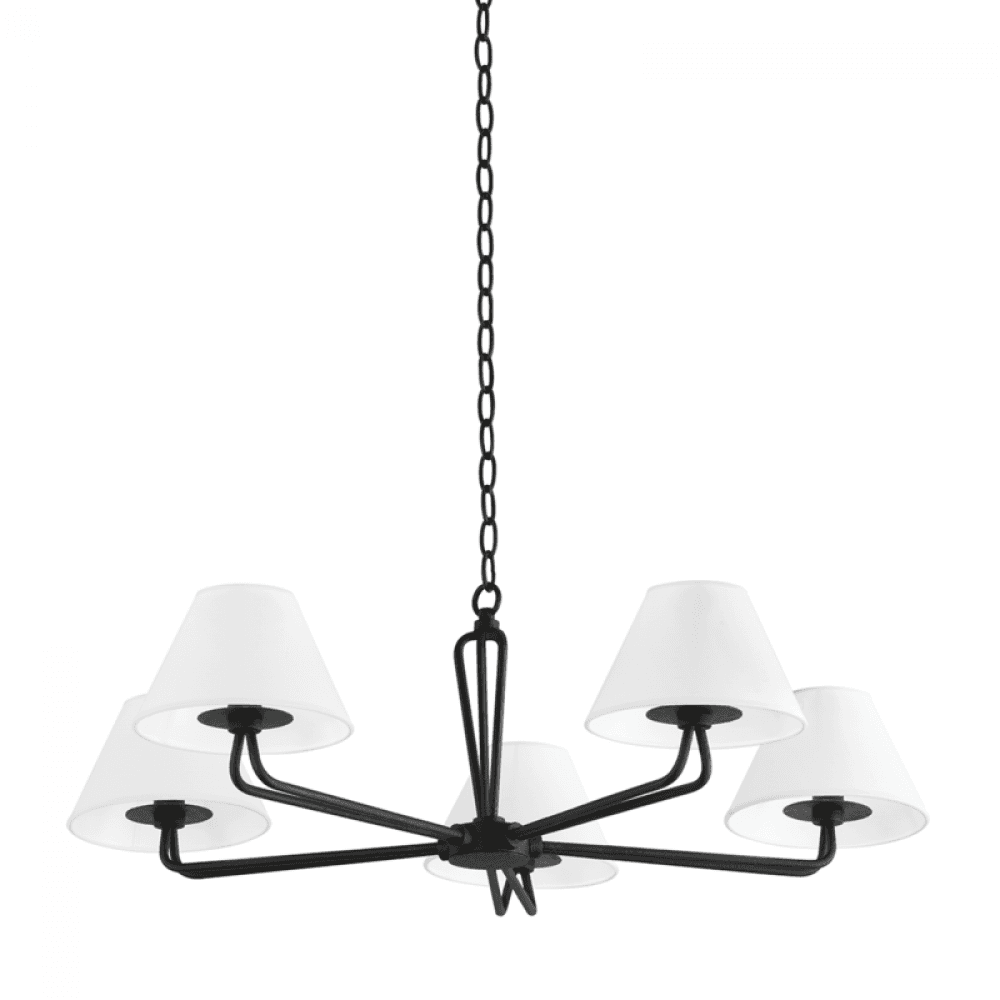 Troy Ozias Chandelier Black Iron