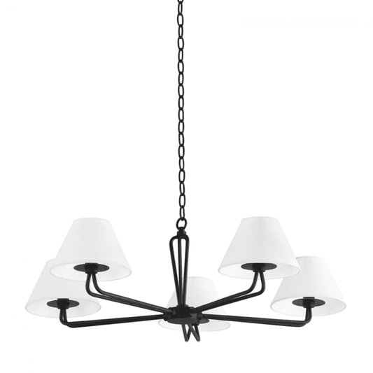 Troy Ozias Chandelier Black Iron