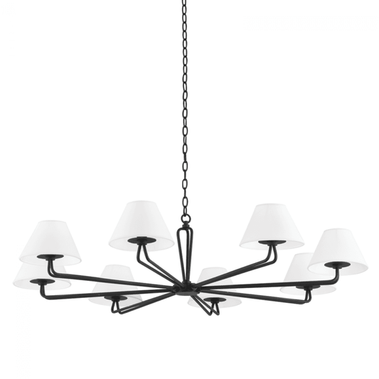 Troy Ozias Chandelier Black Iron