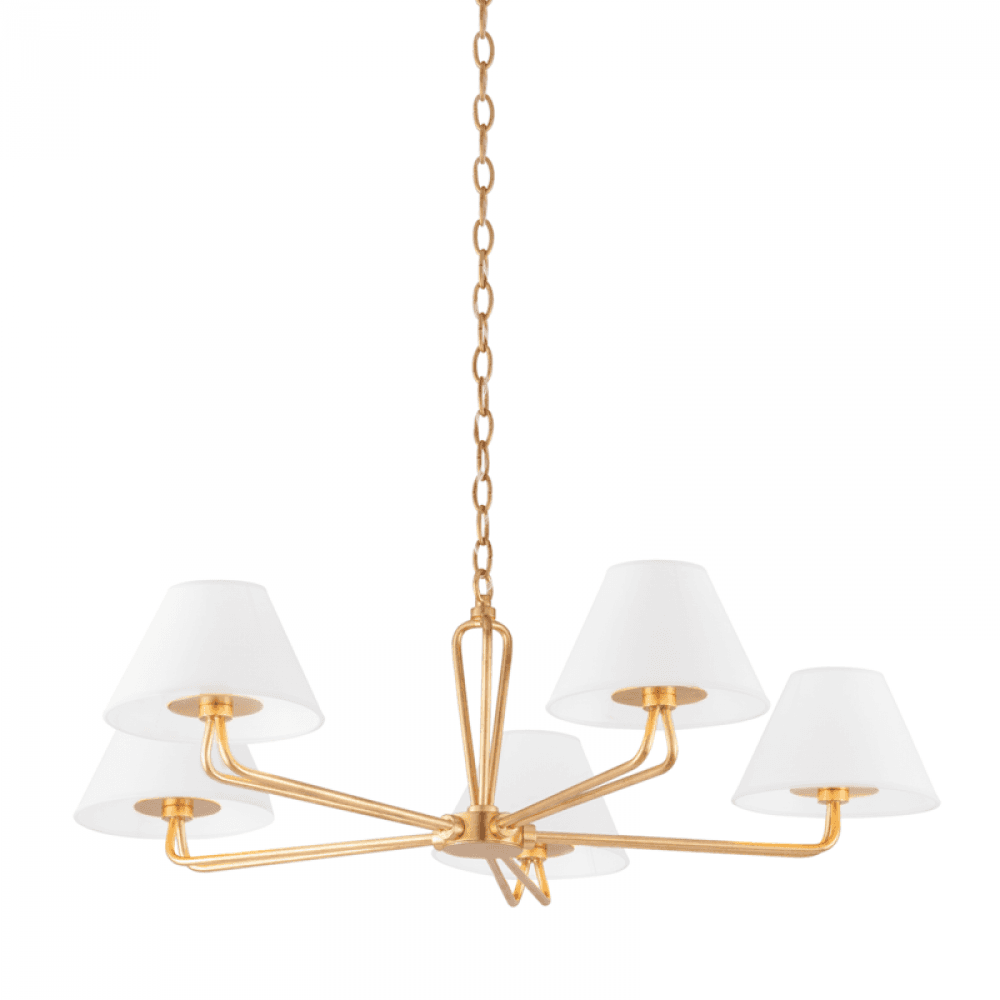 Troy Ozias Chandelier Vintage Gold Leaf