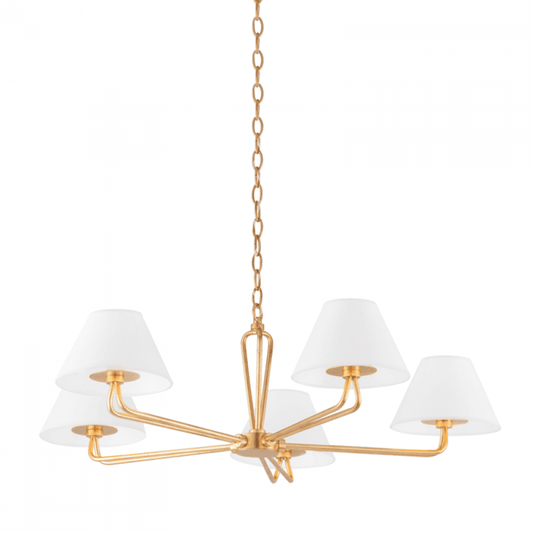 Troy Ozias Chandelier Vintage Gold Leaf