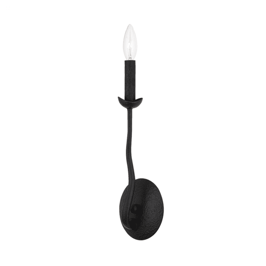 Troy Reign Wall Sconce Black Iron