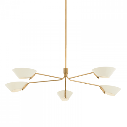 Troy Sacramento Chandelier Patina Brass and Soft Sand