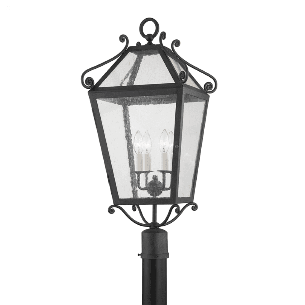 Troy Santa Barbara Exterior Post Mount French Iron