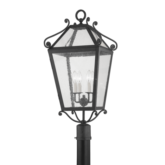 Troy Santa Barbara Exterior Post Mount French Iron