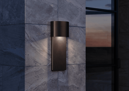 Troy Tempe Outdoor Wall Sconce Soft Black 17"H
