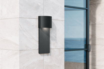 Troy Tempe Outdoor Wall Sconce Soft Black 17"H