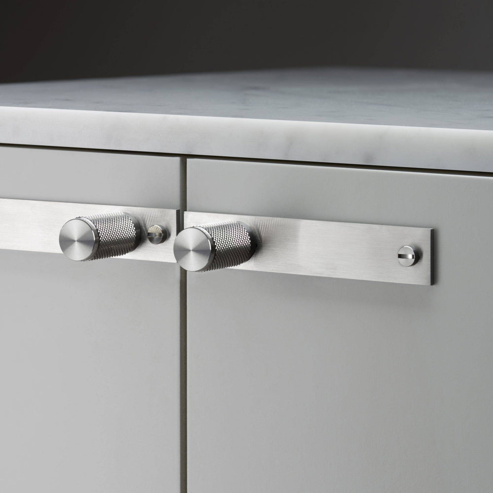 Furniture Knob - Cross Plate, Steel