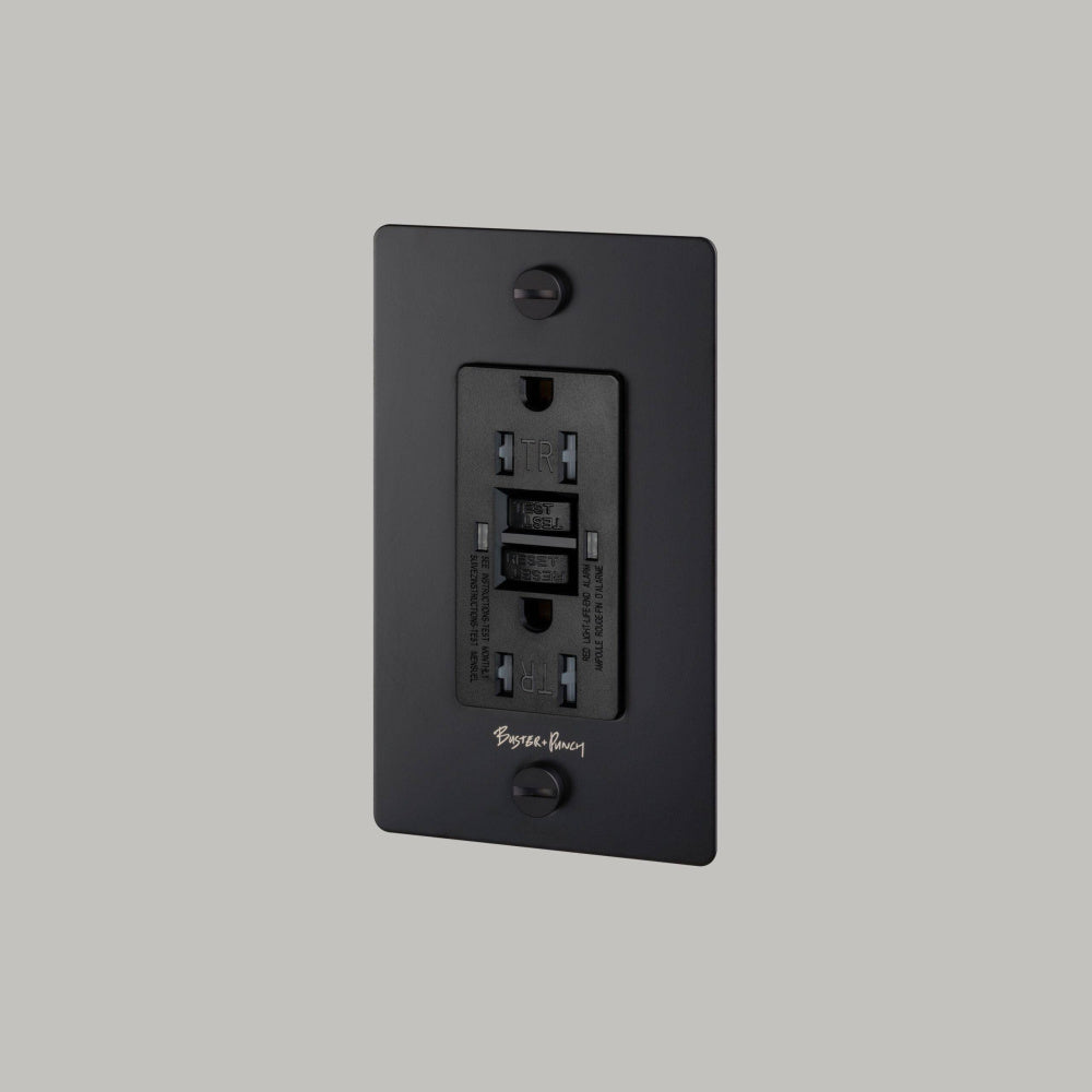 Outlet - GFCI, Logo, Black