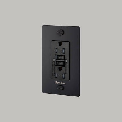 Outlet - GFCI, Logo, Black