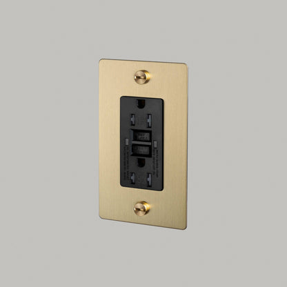 Outlet - GFCI, No Logo, Brass