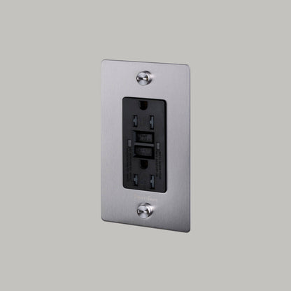 Outlet - GFCI, Logo, Steel