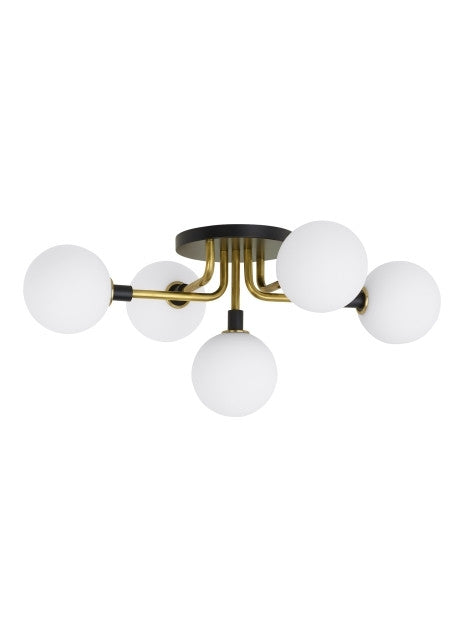 Visual Comfort Modern Viaggio Flush Mount Brass