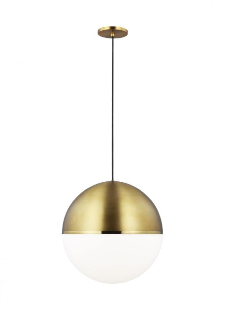 Visual Comfort & Co. Modern Collection Akova X-Large Pendant, 1-Light, LED, Aged Brass, Bright Brass, 18"W (700TDAKV18RBR-LED927 70PGEJT)