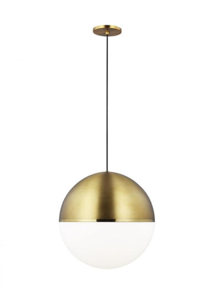 Visual Comfort & Co. Modern Collection Akova X-Large Pendant, 1-Light, LED, Aged Brass, Bright Brass, 18"W (700TDAKV18RBR-LED927 70PGEJT)