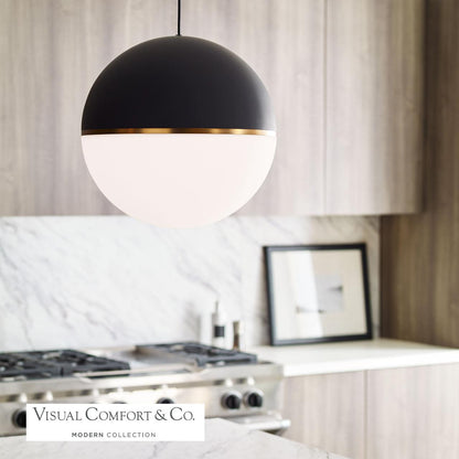Visual Comfort Modern Akova X-Large Pendant Aged Brass, Bright Brass