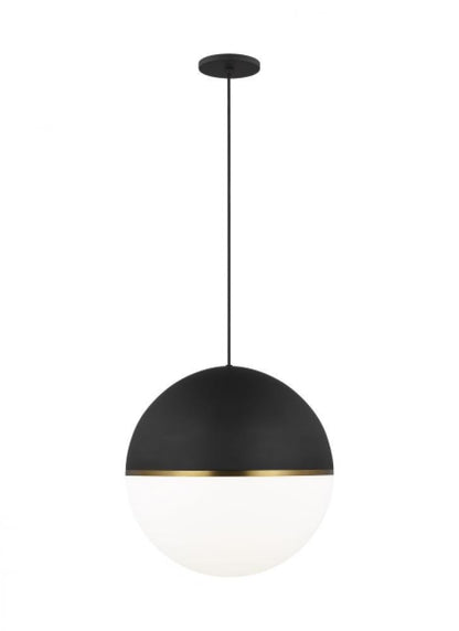 Visual Comfort Modern Akova X-Large Pendant Matte Black, Aged Brass
