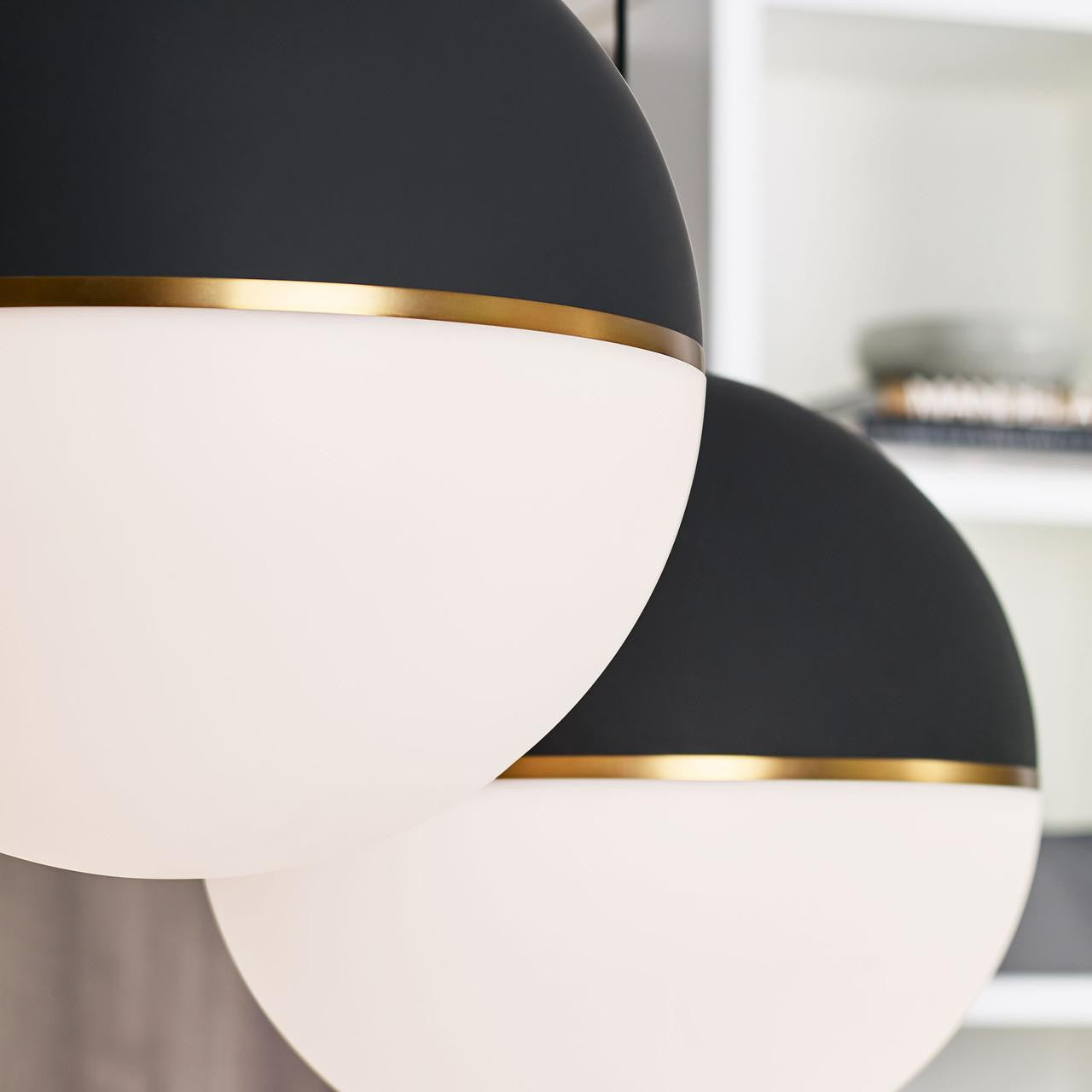 Visual Comfort Modern Akova X-Large Pendant Aged Brass, Bright Brass