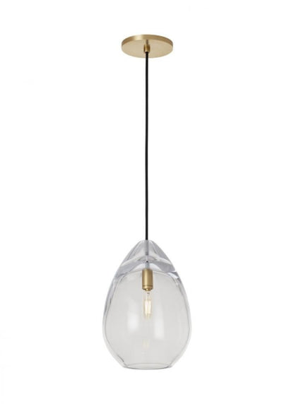 Visual Comfort Modern Alina Small Accent Pendant Natural Brass