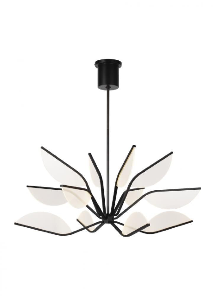 Visual Comfort & Co. Modern Collection Belterra Chandelier, 1-Light, LED, Matte Black, 38"W (700BLT38B-LED935 70PKE8N)