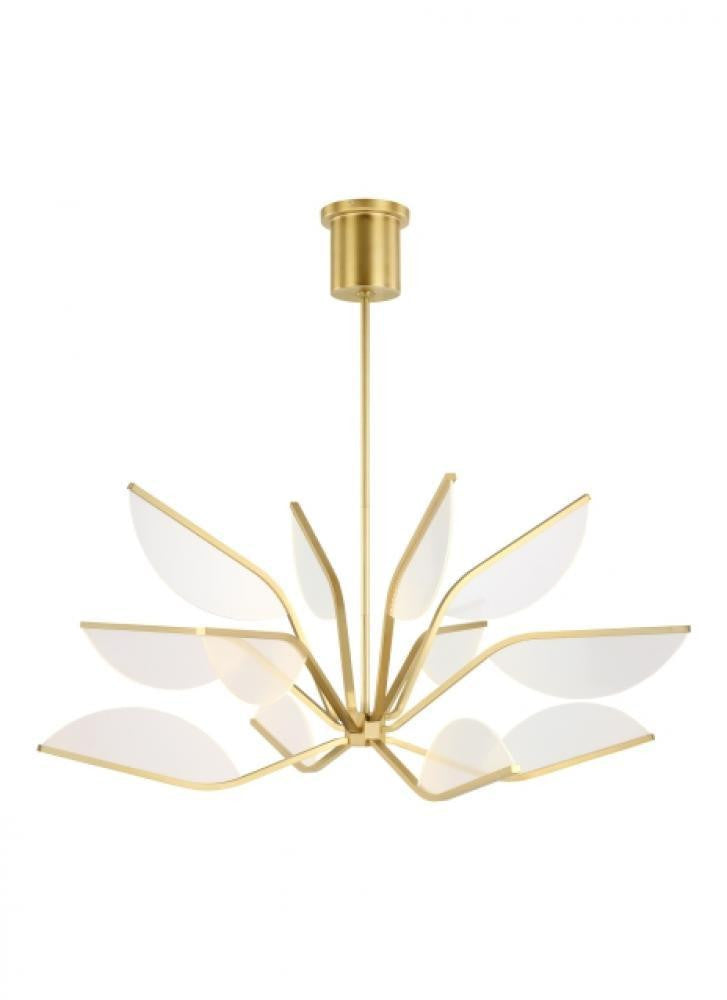 Visual Comfort & Co. Modern Collection Belterra Chandelier, 1-Light, LED, Natural Brass, 38"W (700BLT38NB-LED930 70PDHU9)