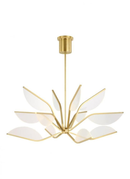 Visual Comfort & Co. Modern Collection Belterra Chandelier, 1-Light, LED, Natural Brass, 38"W (700BLT38NB-LED930 70PDHU9)