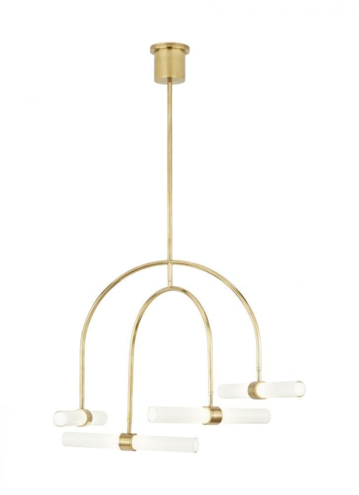 Visual Comfort Modern Calumn Chandelier Brass