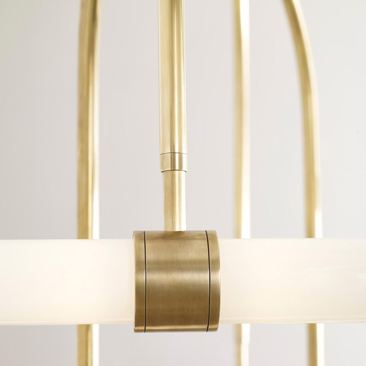 Visual Comfort & Co. Modern Collection Calumn Chandelier, 6-Light, LED, Natural Brass, 47.9"H (700CLM6NB-LED930 70PDAY9)