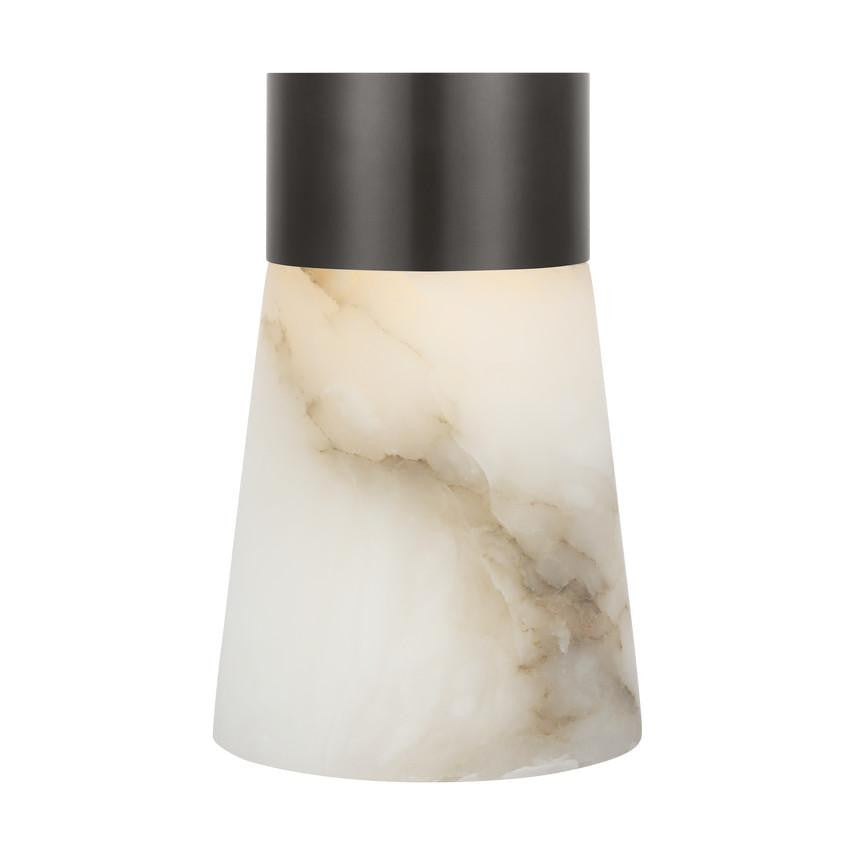 Visual Comfort Modern Caspe Alabaster 8 Rechargeable Table Lamp Bronze