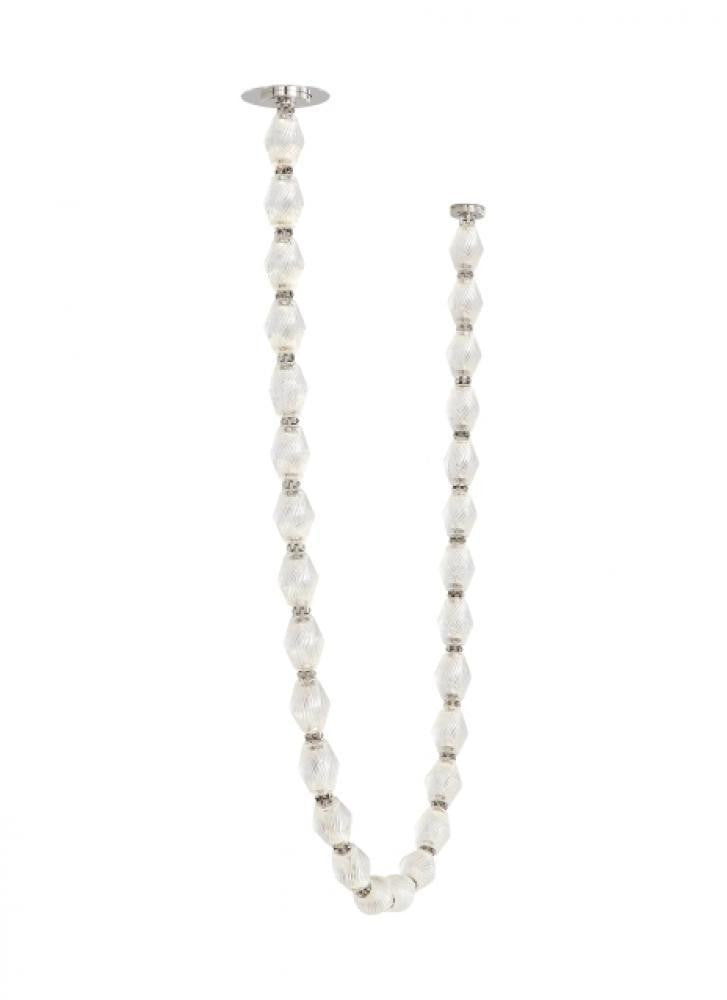 Visual Comfort Modern Collier Chandelier Polished Nickel