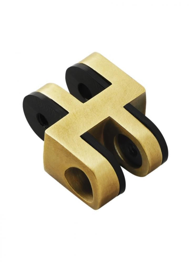 Visual Comfort & Co. Modern Collection Collier Isolated Mechanical Connector, LED, Natural Brass, 1"L (700CLRISOCNTNB 70PGAN7)