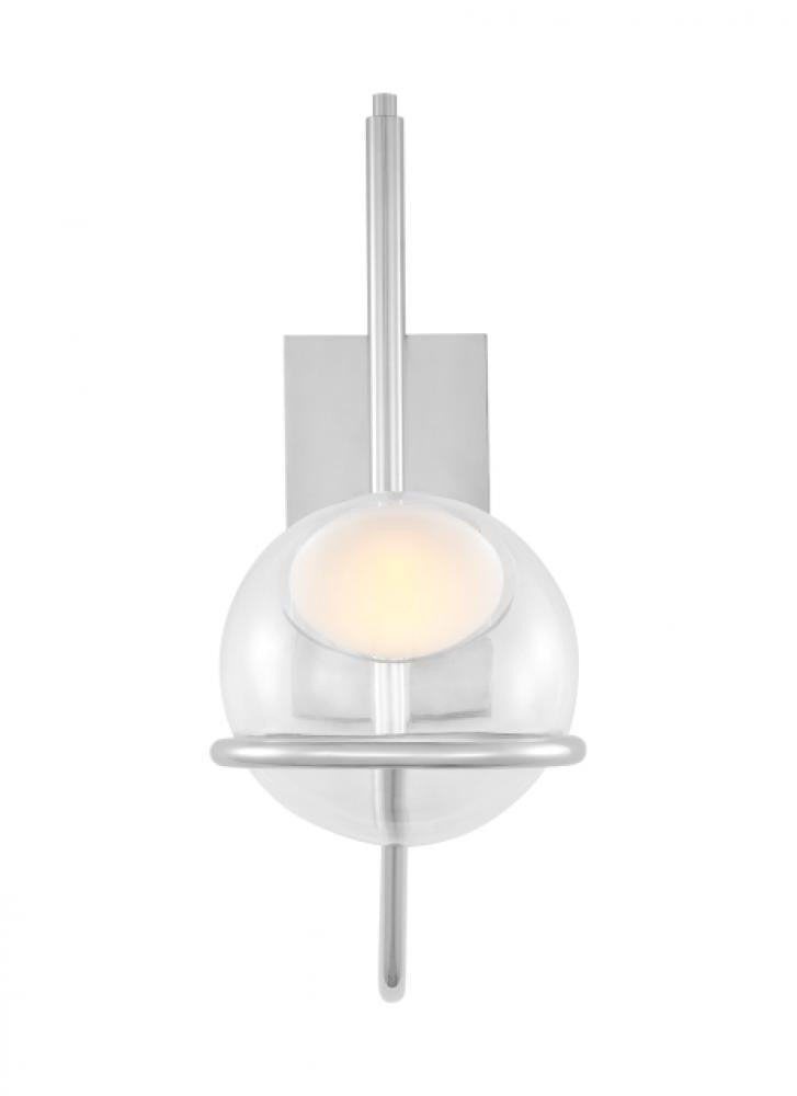 Visual Comfort & Co. Modern Collection Crosby Medium Wall Sconce, 1-Light, LED, Polished Nickel, 18"H (700WSCRBY18N-LED927-277 70PKF8E)