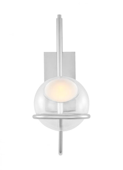 Visual Comfort & Co. Modern Collection Crosby Medium Wall Sconce, 1-Light, LED, Polished Nickel, 18"H (700WSCRBY18N-LED927 70PKF8D)